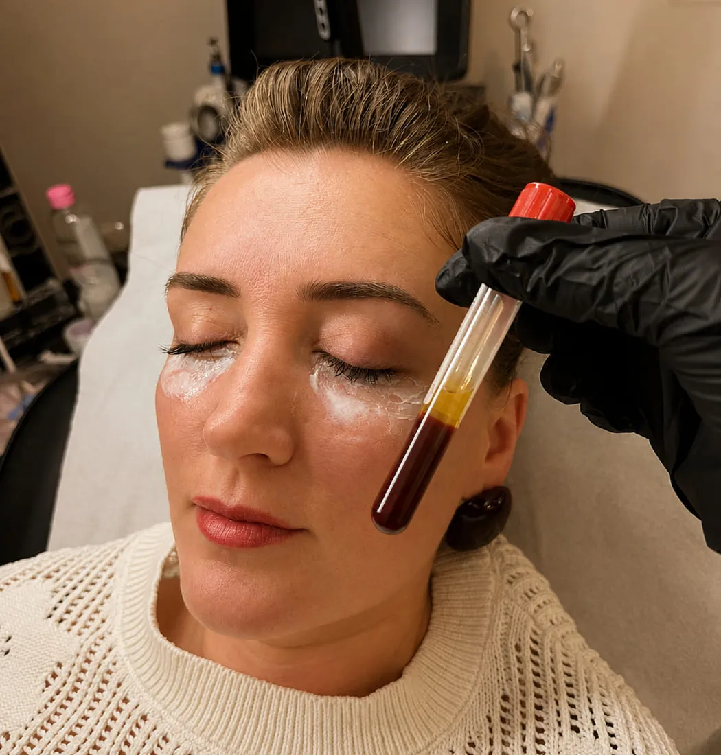 Platelet rich plasma prepared for a treatment at Roniya Aesthetic Clinic